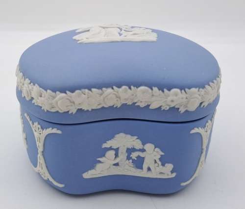 Vintage Wedgwood Jasper Trinket Box 53x82x73mm