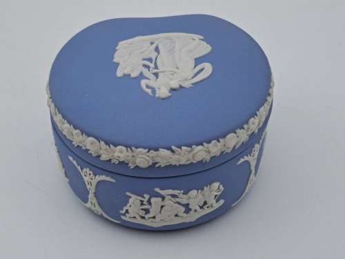 Vintage Wedgwood Jasper Trinket Box 53x82x73mm