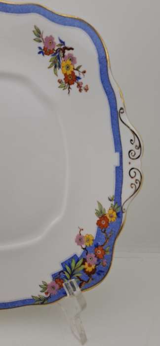 Vintage 1930`s Royal Albert Crown China `June` Cake Plate REGD.No 761682 -25cm x23,5cm