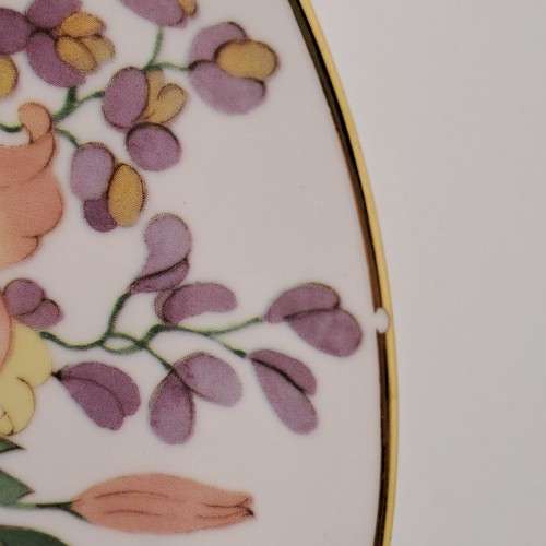 Vintage Chrysanthemum Bouquet Wall Plate 19,5cm