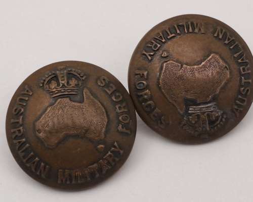 2 x  WW1 Australian Military Forces Buttons 20mm