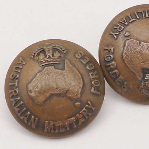 2 x  WW1 Australian Military Forces Buttons 20mm