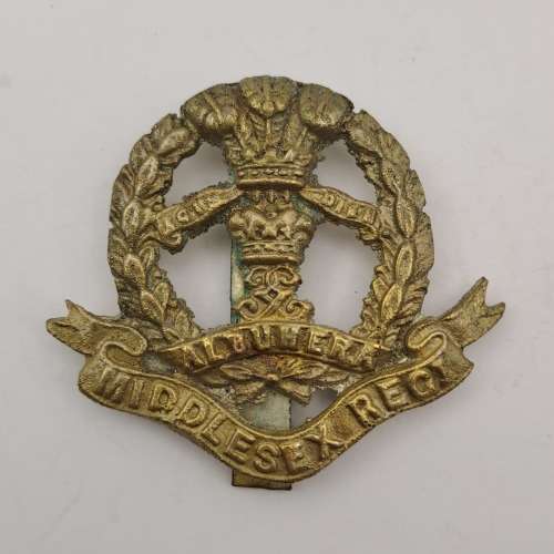 WW1 Middlessex Regiment Cap Badge 45x40mm