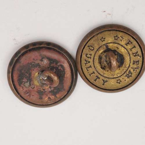 2 WW1 USA Allied Forces Military Uniform  Buttons 22mm