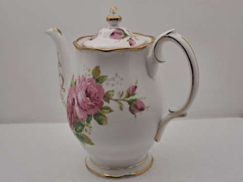 Vintage Royal Albert `American Beauty` Tea Pot- Bone China -England -