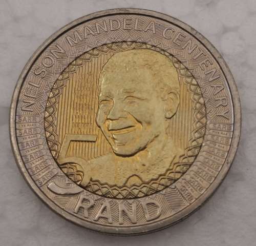 2018 South Africa 5 Rand Nelson Mandela Centenary-commemorative coin