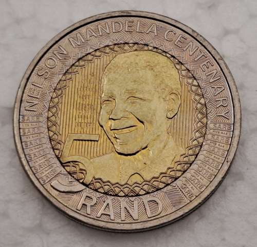 2018 South Africa 5 Rand Nelson Mandela Centenary-commemorative coin