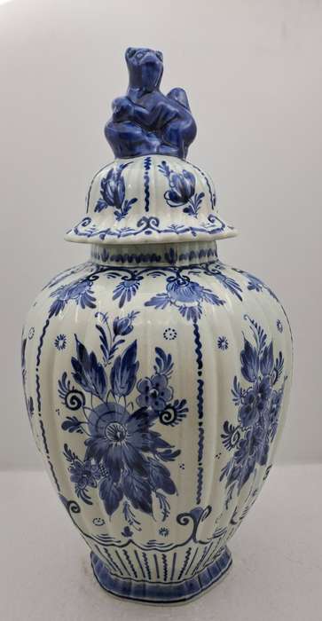 Large Antique/Vintage Delft Blauw Ginger Jar No 5004-Holland-See Condition