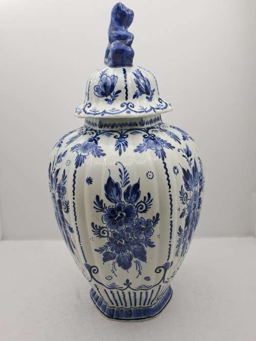 Large Antique/Vintage Delft Blauw Ginger Jar No 5004-Holland-See Condition