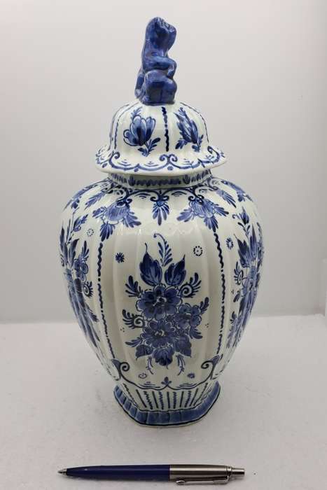 Large Antique/Vintage Delft Blauw Ginger Jar No 5004-Holland-See Condition