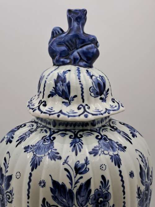 Large Antique/Vintage Delft Blauw Ginger Jar No 5004-Holland-See Condition