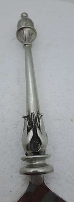 Large Hand Crafted  Designer Pewter Spoon by Earth Angel