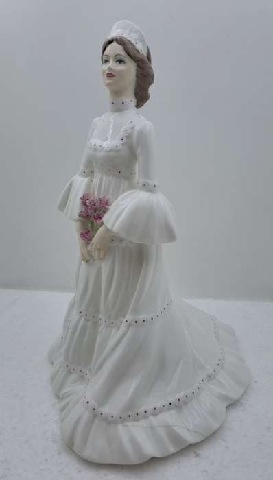 Vintage Porcelain Coalport Ladies of Fashion `The Bride` figurine-(see Hairline Crack)