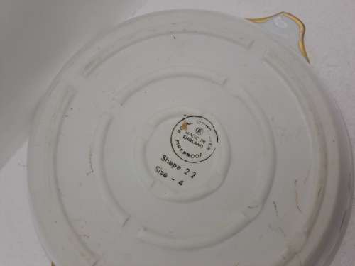 Vintage Royal Worcester Serving Dish with Lid Shape 22 Size 4 -Fireproof made in England