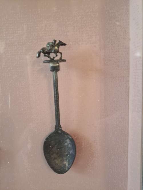 Silver Keyring & 2 Silver Spoons Arlington International Racecourse Sept.2 1990 Million X -Framed