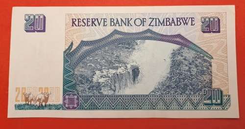 1997 Zimbabwe 20 Dollars Banknote