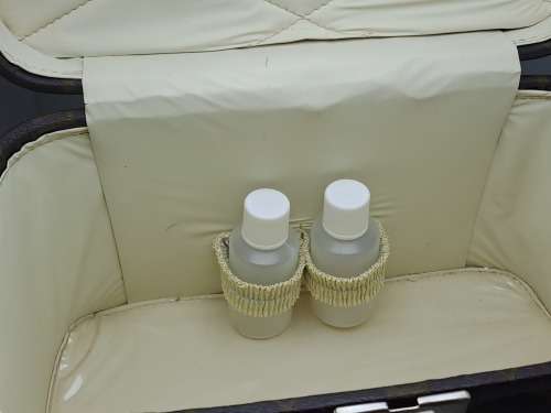 Vintage Leather Vanity Case -No Key