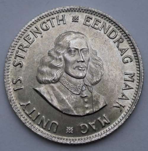 1964 South Africa SILVER .500  20 Cents 1st decimal series