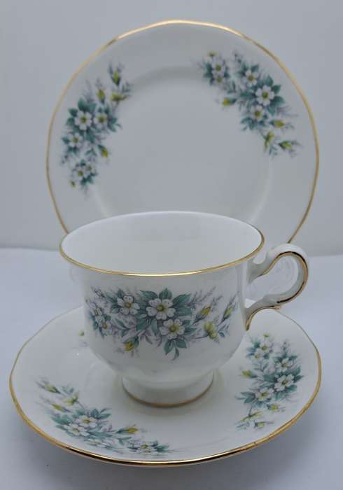 Vintage Queen Anne Bone China Tea Trio Pattern 8654 (8 Trios available)