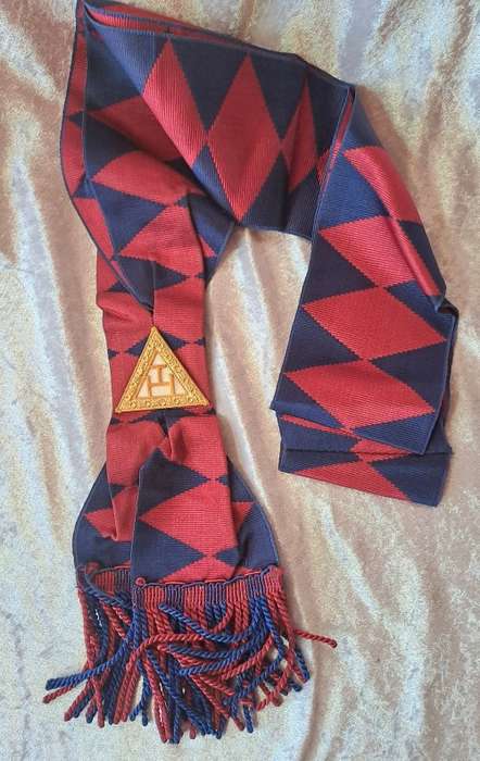 Vintage Masonic Royal Arch Sash -Companion-By Transvaal Badge Embroiderers
