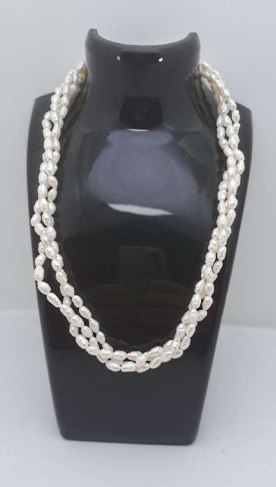Vintage 3 Strand  Pearl Necklace 42cm  (Boxed)