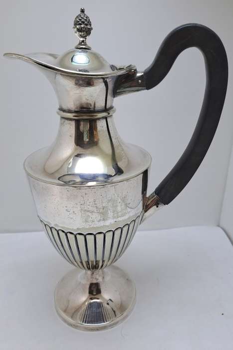 Large Vintage Silver-plate Pitcher with Bakelite Handle