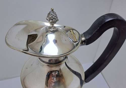 Large Vintage Silver-plate Pitcher with Bakelite Handle