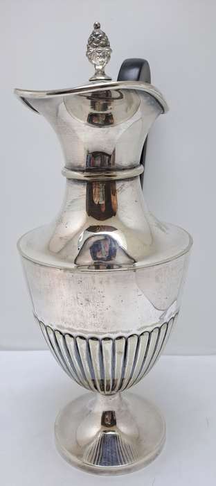 Large Vintage Silver-plate Pitcher with Bakelite Handle