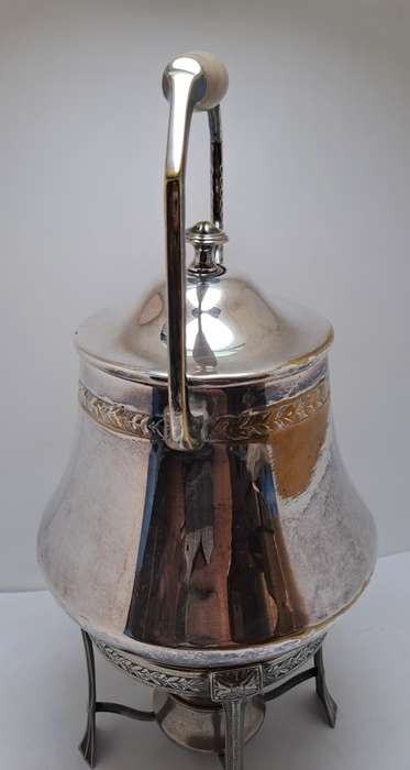 Antique / Vintage Silver 1,5L Teapot on Stand with Burner