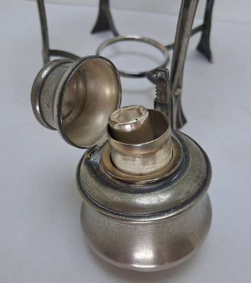 Antique / Vintage Silver 1,5L Teapot on Stand with Burner