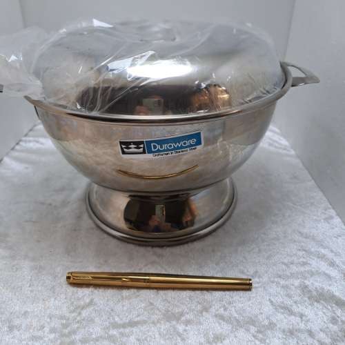Unused 25L Duraware Soup Tureen with Lid -Stainless Steel in Box.