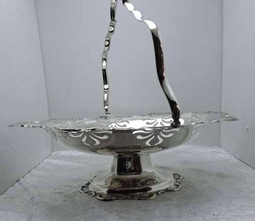 Antique /Vintage  Silver plated Swing Handle Tray - 26cm tall  x 10cm x32cm x 25cm