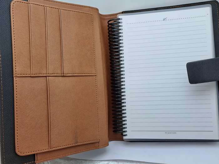 Unused South Africa 2010 Fifa World Cup -Leather Covered A5 Note Pad with slots Magnetic Clip.