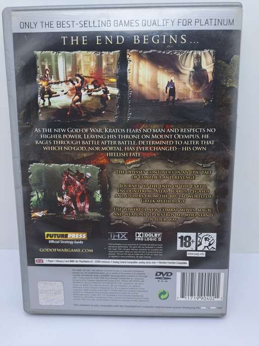 Pre-Owned `God of War`  for Playstation 2 ( PS2) Platinum.