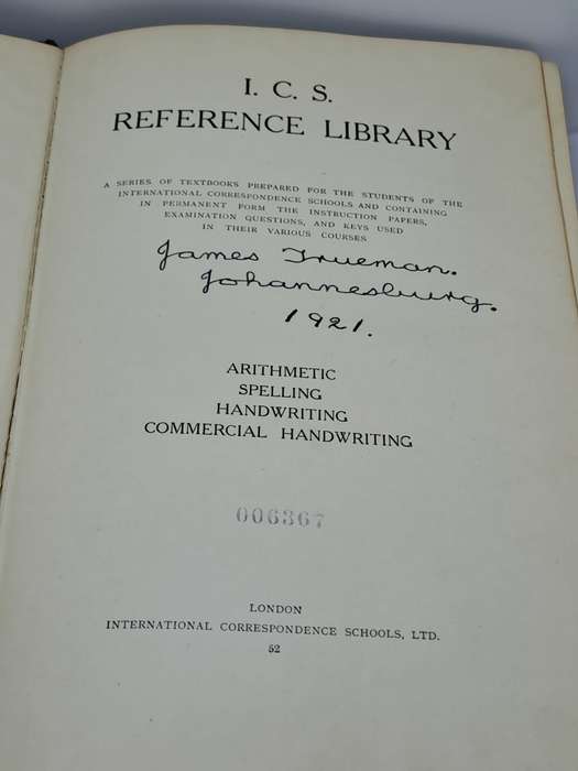 ANTIQUE BOOK 1914: I.C.S Reference Library 52