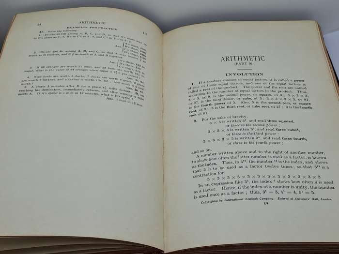 ANTIQUE BOOK 1914: I.C.S Reference Library 52