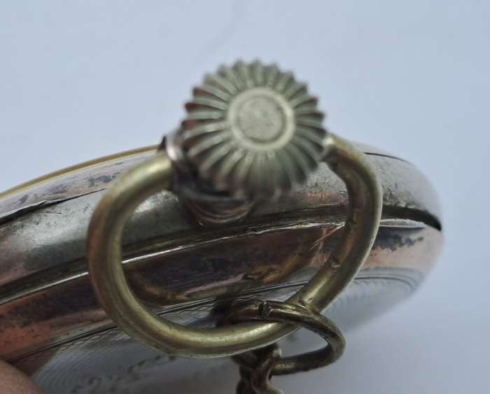 Antique G.Luhdohee Hagen Silver Pocket Watch -with Omega 3890059 Movement -Working