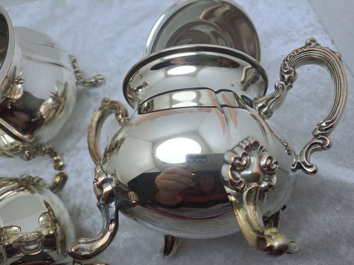 Very Large 8pc Antique/Vintage Silver Plated on Copper Tea and Coffee set