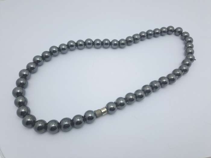 Vintage Hematite Magnetic Beaded necklace-Healing necklace -Therapy necklace