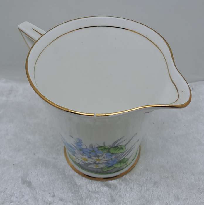 21pc Vintage Royal Standard Bone China `Wild Flower`  Art Deco Tea set (Creamer Chipped)