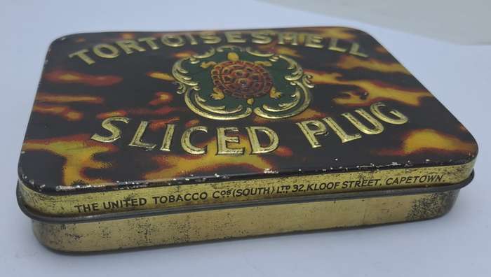 Vintage Tortoiseshell Sliced Plug Tin-0 United Tobacco Company