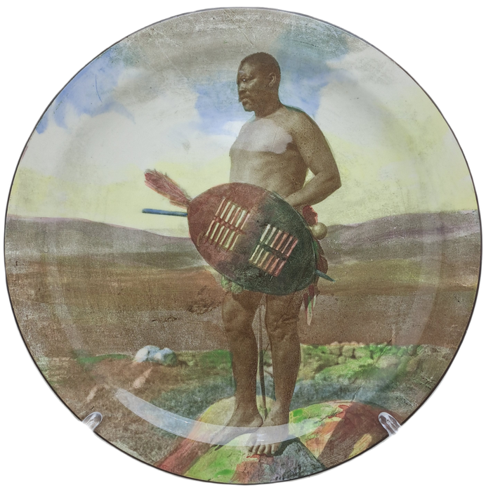 Vintage Royal Doulton Bone China Plate -South African Series -Zulu Warrior-