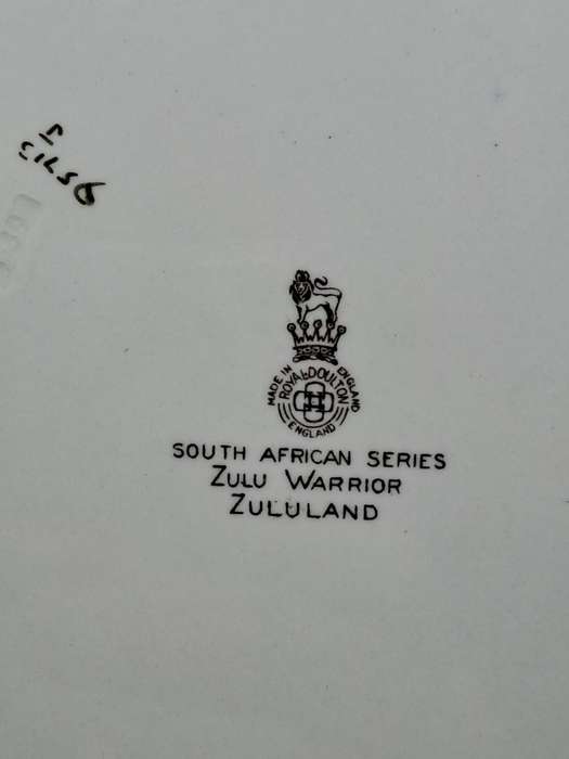 Vintage Royal Doulton Bone China Plate -South African Series -Zulu Warrior-