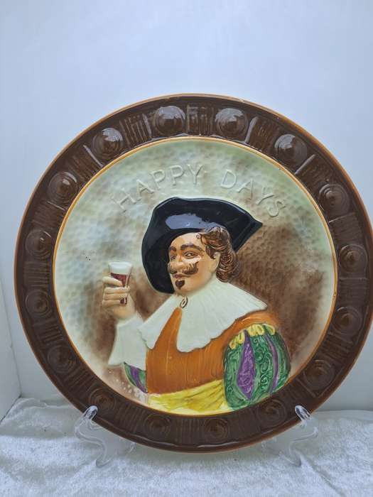 Vintage Falcon Ware Hand Painted Decorative Plate `The Cavalier`- With Wire Hanger -England