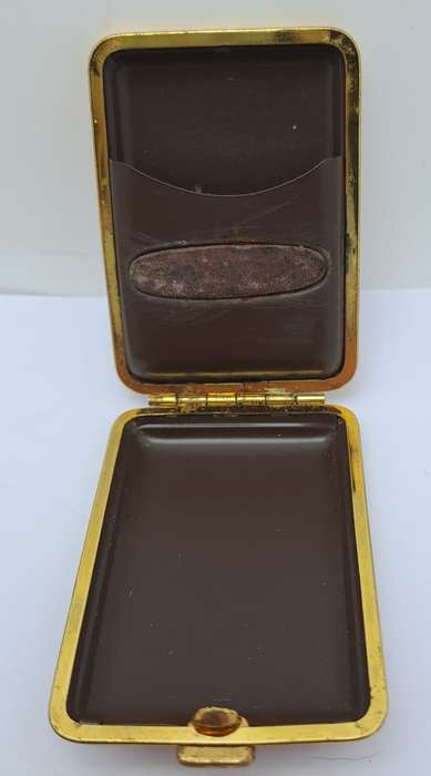 Vintage matching pair Cigarette Case and Match Holder