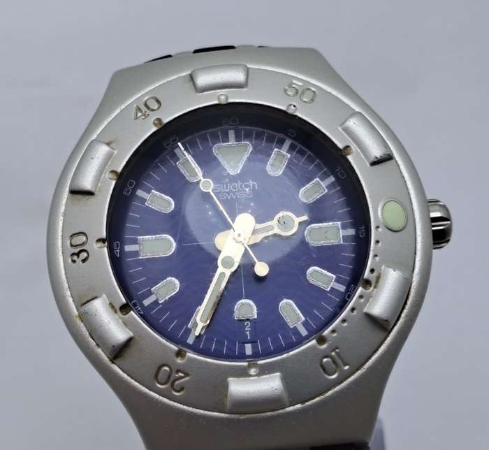 Pre-owned Vintage Swatch Irony AG 1999 Scuba Eco Aluminum Swiss Men`s Watch -Working