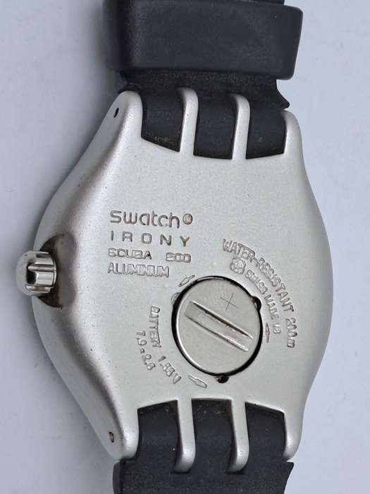 Pre-owned Vintage Swatch Irony AG 1999 Scuba Eco Aluminum Swiss Men`s Watch -Working