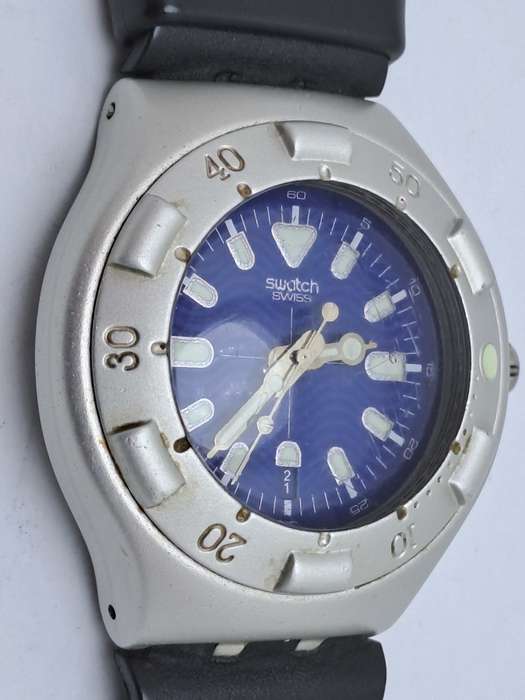 Pre-owned Vintage Swatch Irony AG 1999 Scuba Eco Aluminum Swiss Men`s Watch -Working