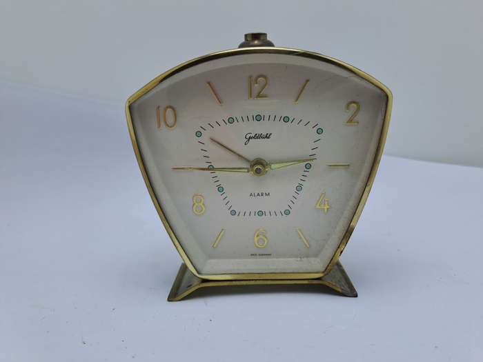 Vintage Goldbuhl Alarm Clock- Runs for short periods.-West Germany