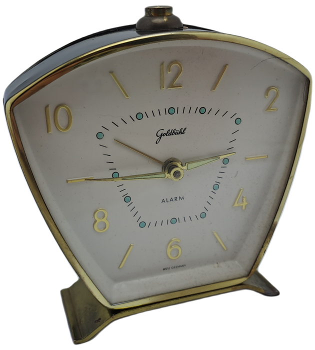 Vintage Goldbuhl Alarm Clock- Runs for short periods.-West Germany